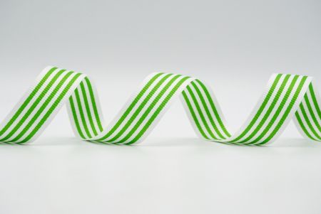 Стрічка з зеленими смужками з класичними лініями - K1748-571